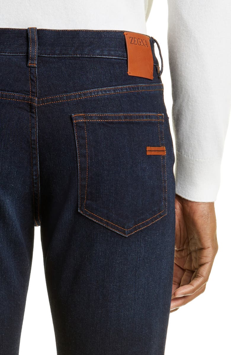 ZEGNA Men's Stretch Denim City Fit Jeans, Alternate, color, Dark Blue
