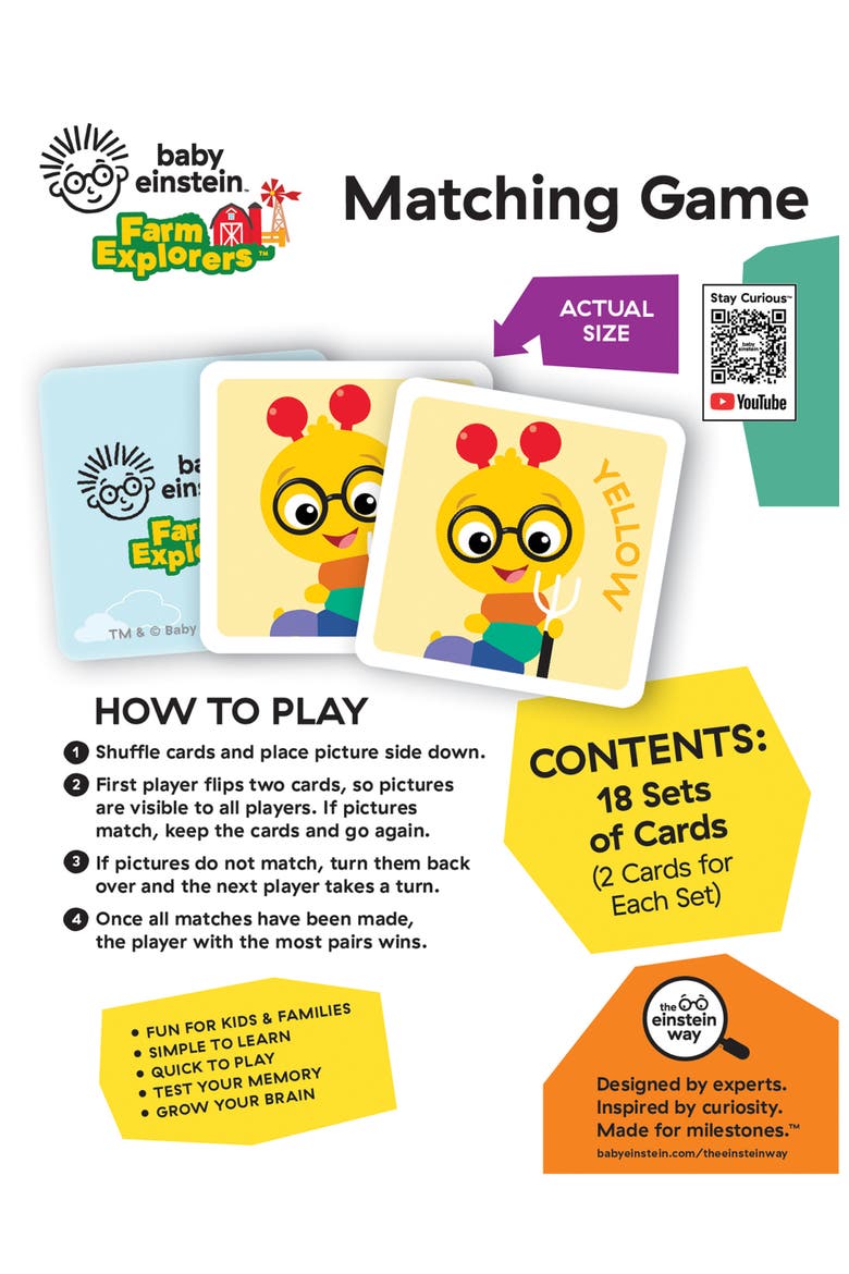 Baby Einstein Matching Game, Alternate, color, Multicolor