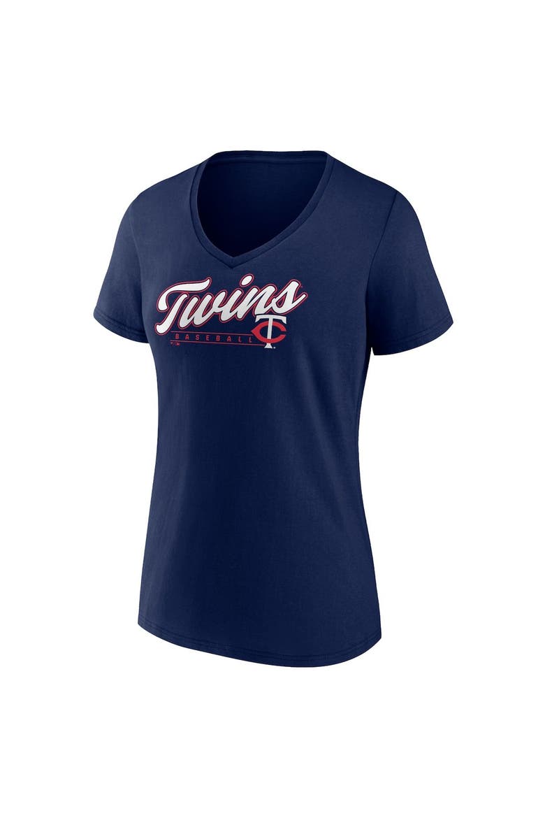 Women's Fanatics Branded Navy Minnesota Twins One & Only V-Neck T-Shirt, Alternate, color, Navy