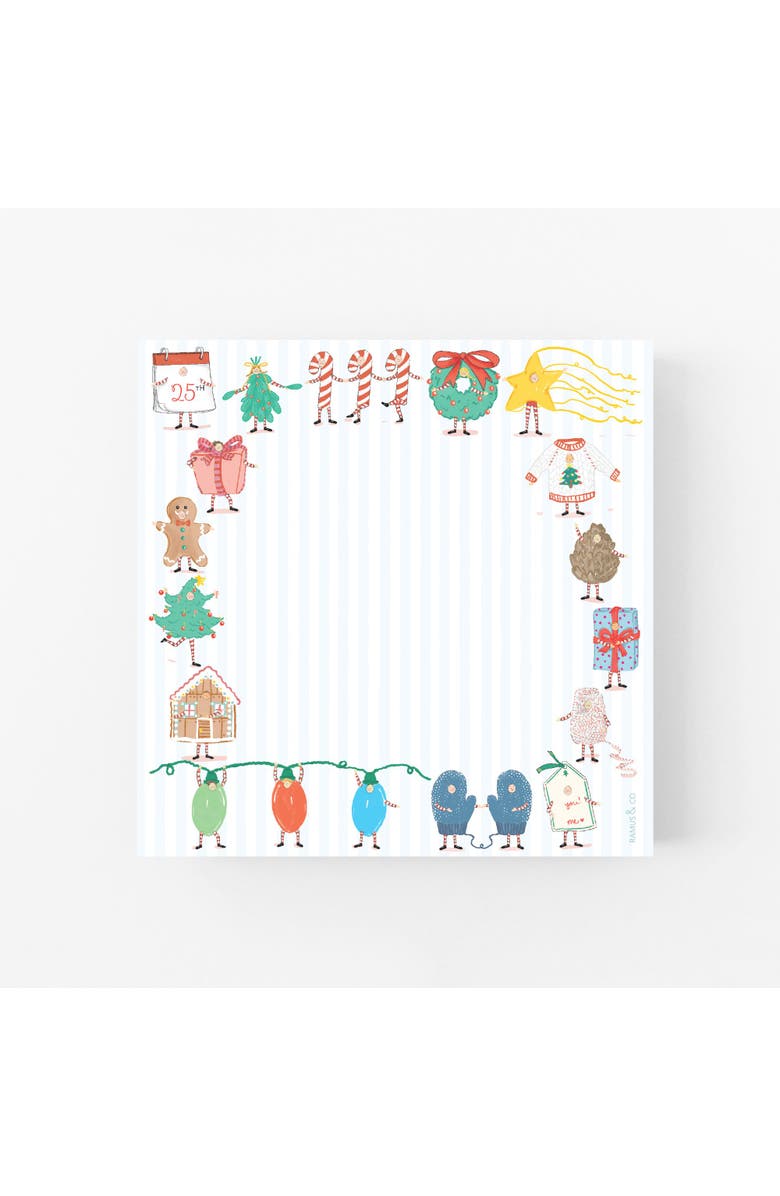 Ramus & Co Jolly People Notepad 6" x 6" Square Notepad, Main, color, Multi-Pack