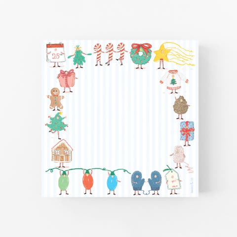 Jolly People Notepad 6" x 6" Square Notepad (100 Heavyweight Tear-Off Sheets)