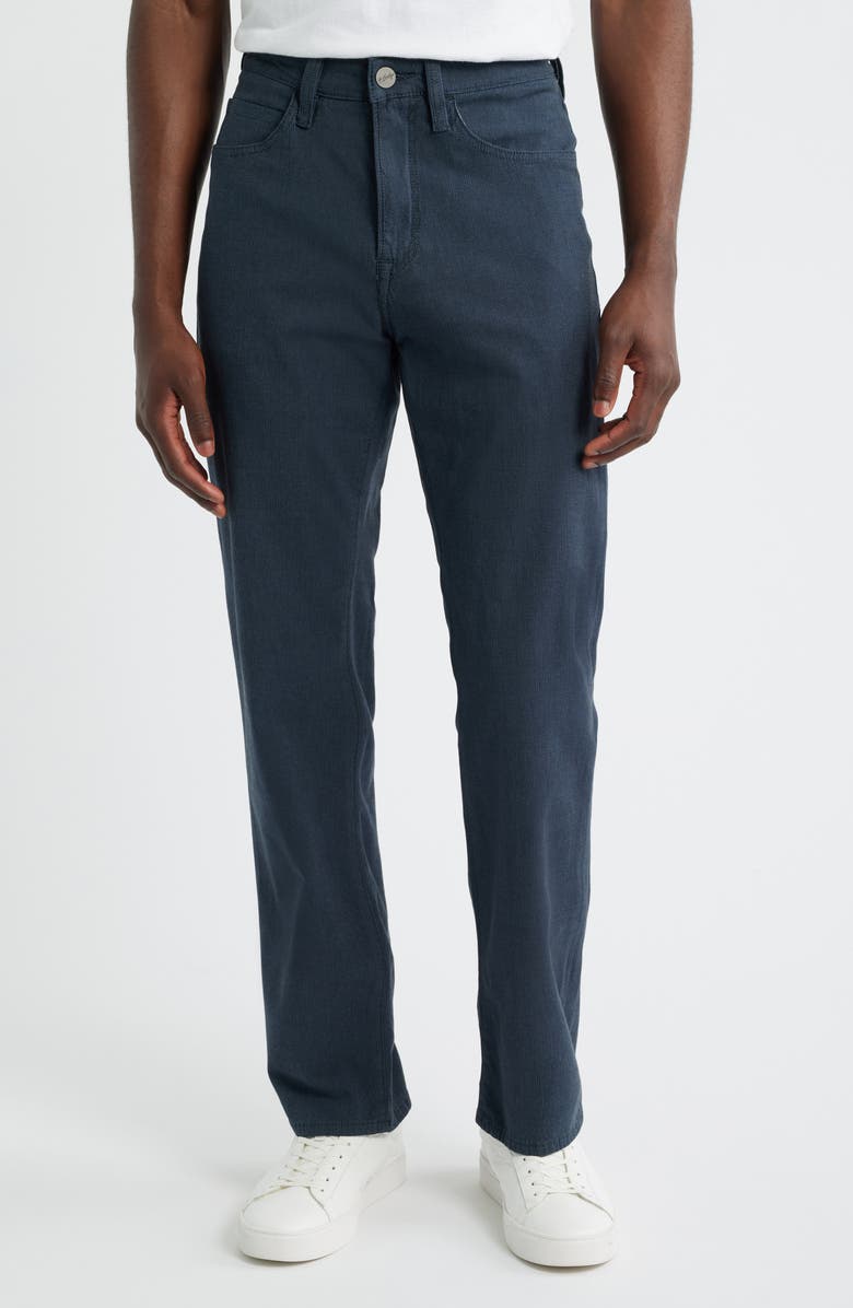 34 Heritage Charisma Relaxed Straight Leg Twill Pants, Main, color, Navy Herringbone