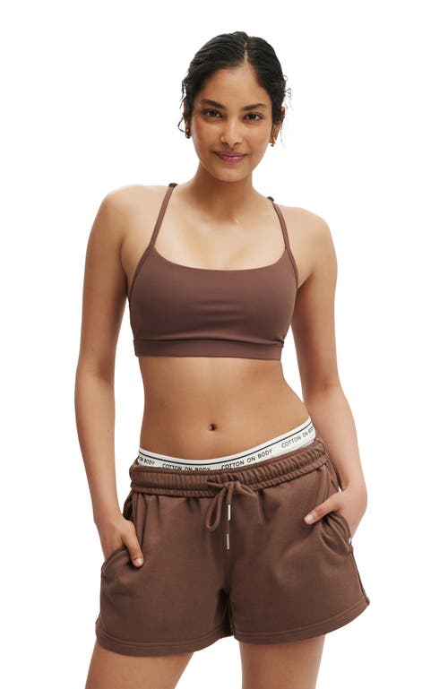 Cotton On Body Active 365 Keyhole Crop In Brown