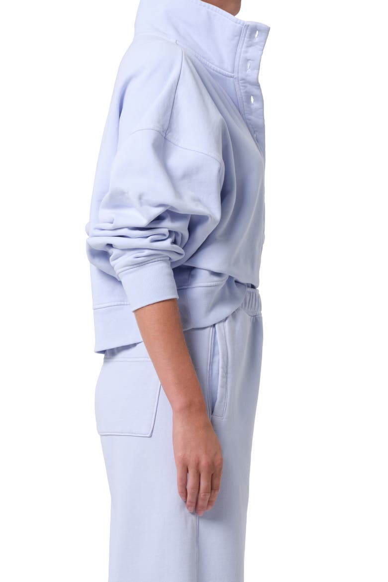 Mirelle Oversize Henley Sweatshirt, Alternate, color, PERIWINKLE
