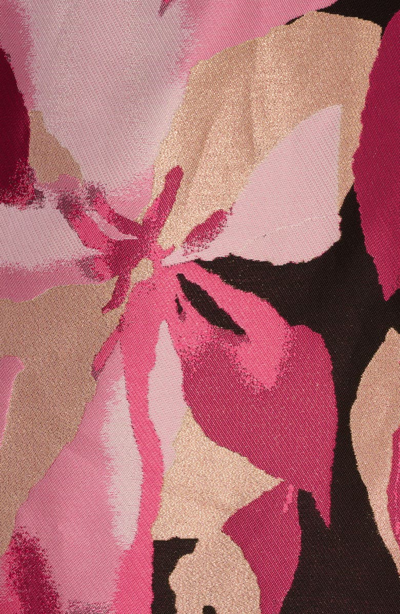 Adrianna Papell Metallic Floral Sleeveless Minidress, Alternate, color, Pink Multi