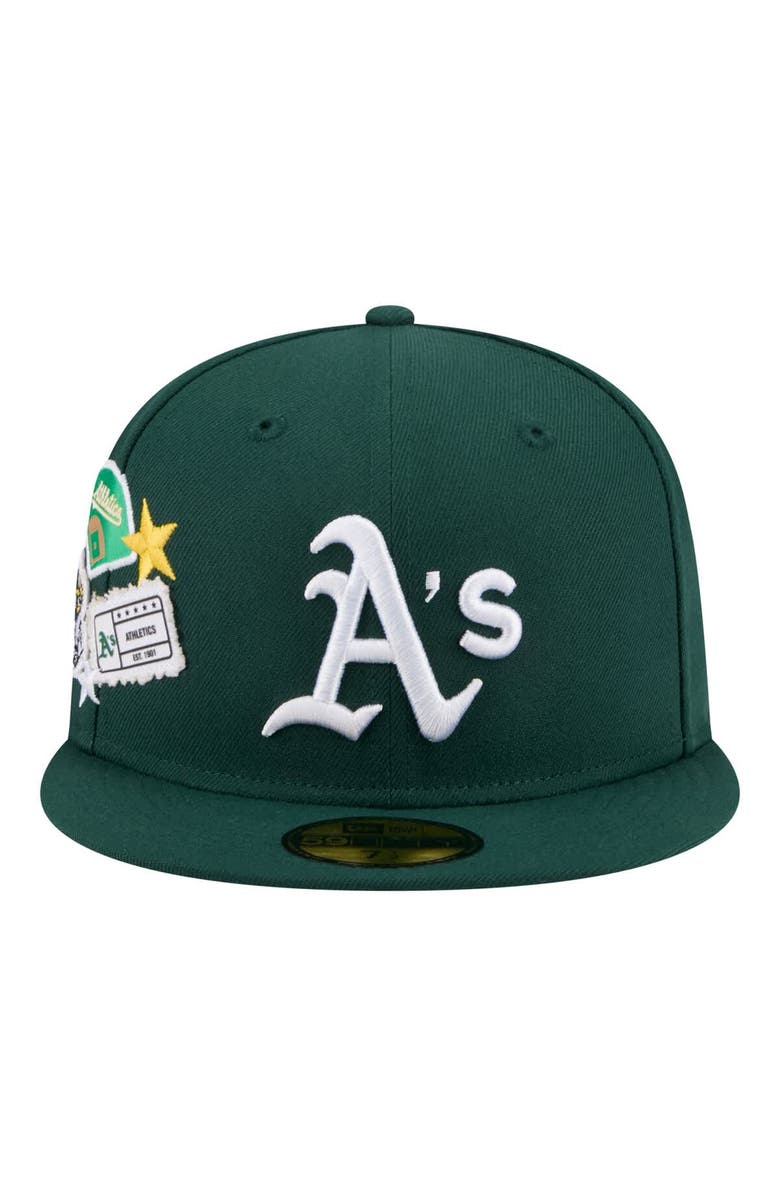 New Era Men's New Era  Green Athletics City Patch 59FIFTY Fitted Hat, Alternate, color, Green