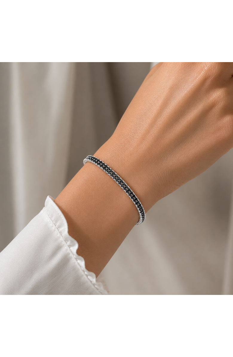 Donatello Gian Two Row Black Tennis Bracelet, Alternate, color, Black