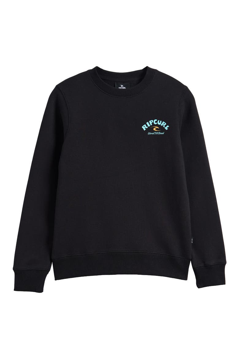 Kids' Shred Cotton Graphic Sweatshirt, Main, color, BLACK