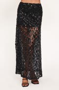 Petal & Pup Yonder Sequin Lace Maxi Skirt