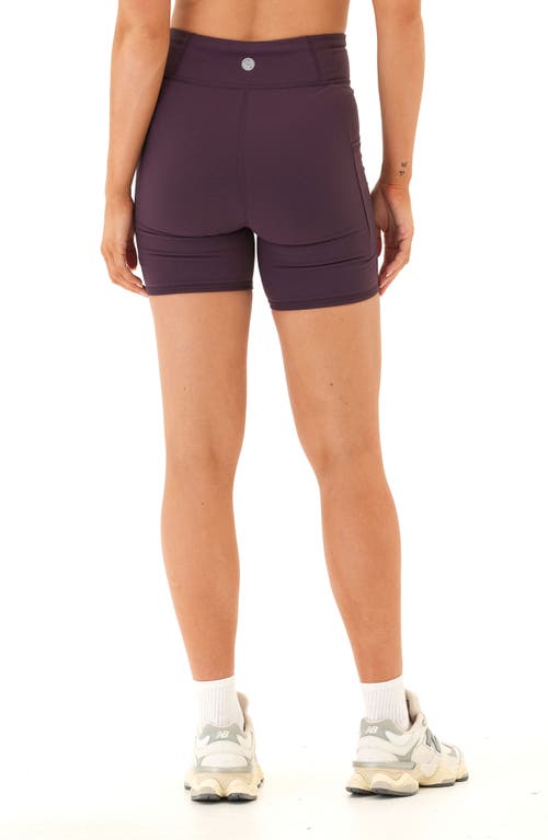 Threads 4 Thought Elena High Waist Pocket Bike Shorts In Purple