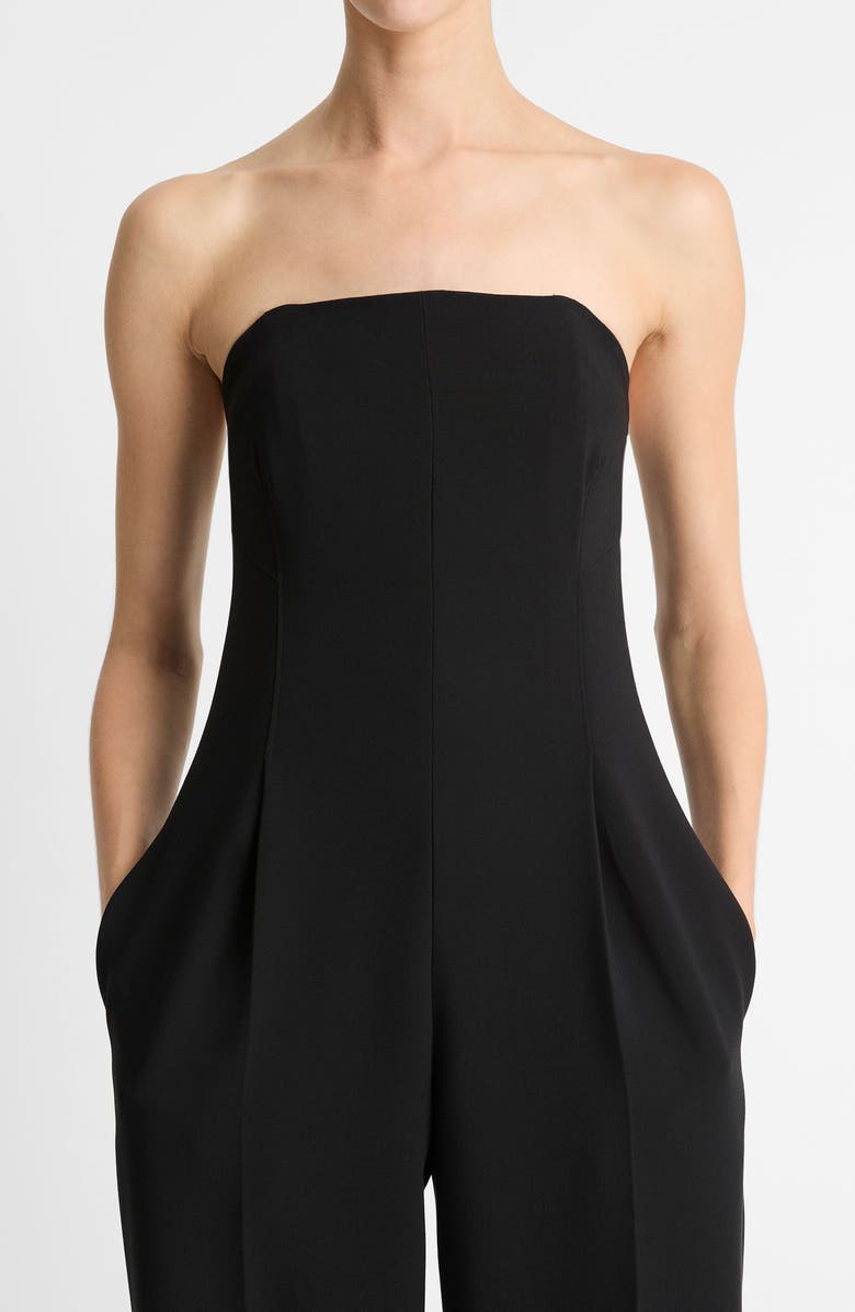 Vince STRAPLESS JUMPSUIT, Alternate, color, Black