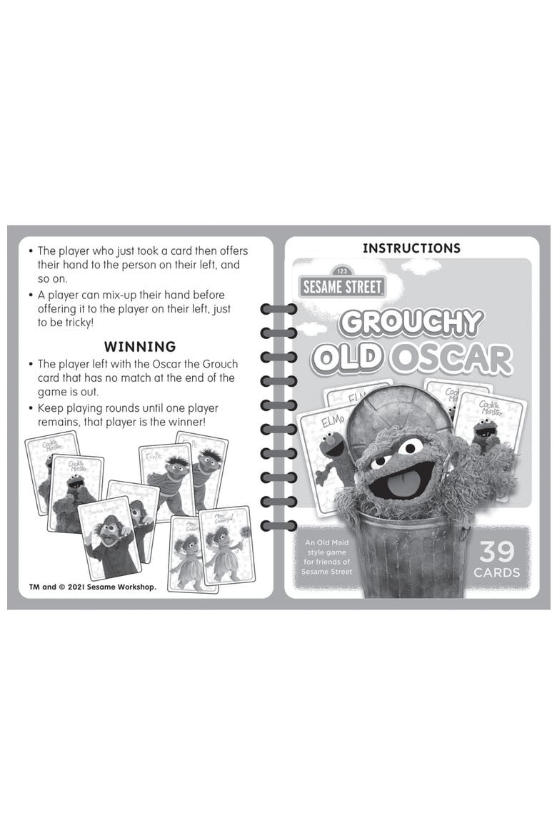 Sesame Street - Grouchy Oscar Card Game, Alternate, color, Multicolor