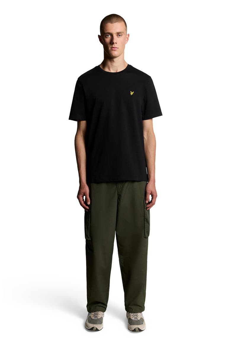 Crew Neck Short Sleeve T-Shirt, Main, color, Jet Black