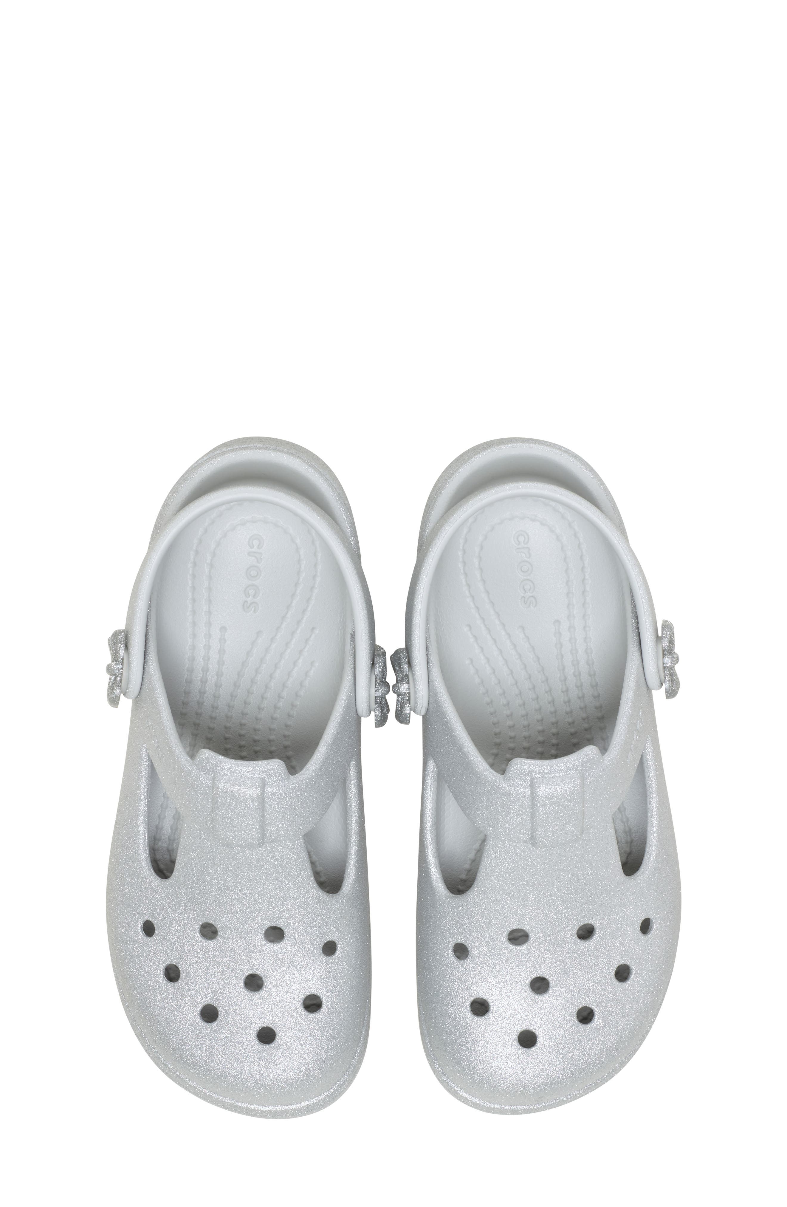 CROCS Kids' Classic Glitter Mary Jane Clog, Alternate, color, Atmosphere