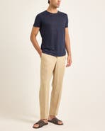 Orlebar Brown Ob T Linen Tailored Fit Crewneck T-Shirt