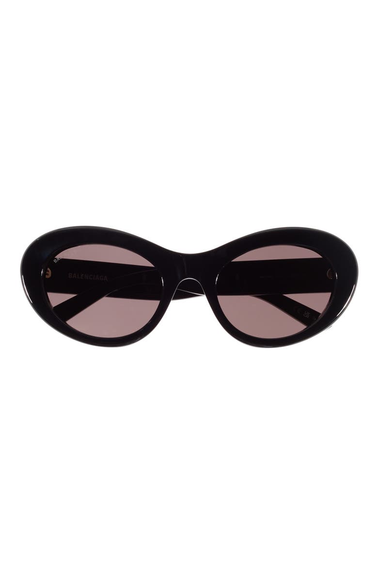 55mm Oval Sunglasses, Main, color, BLACK BLACK GREY