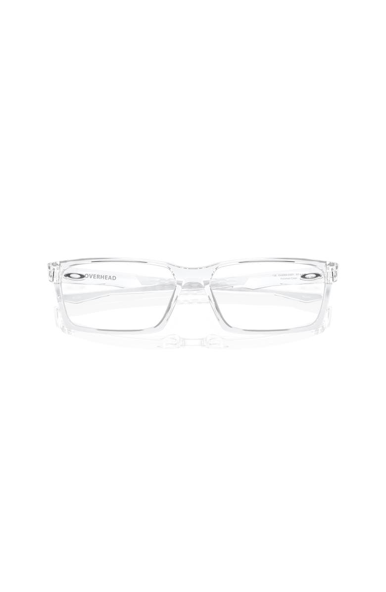 Oakley 57mm Rectangle optical glasses, Alternate, color, Transparent