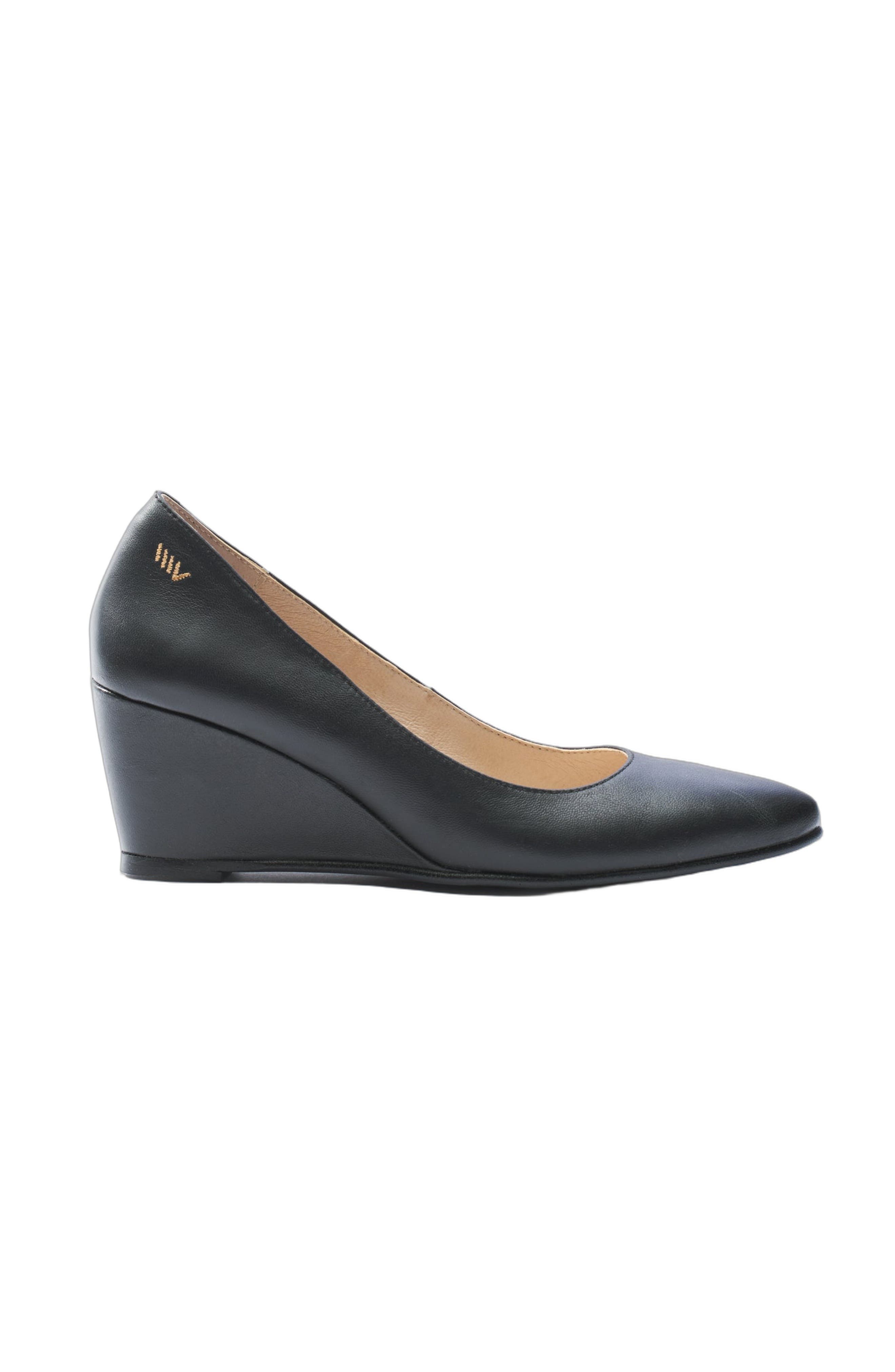 VISCATA Verona Leather Wedges, Main, color, Black