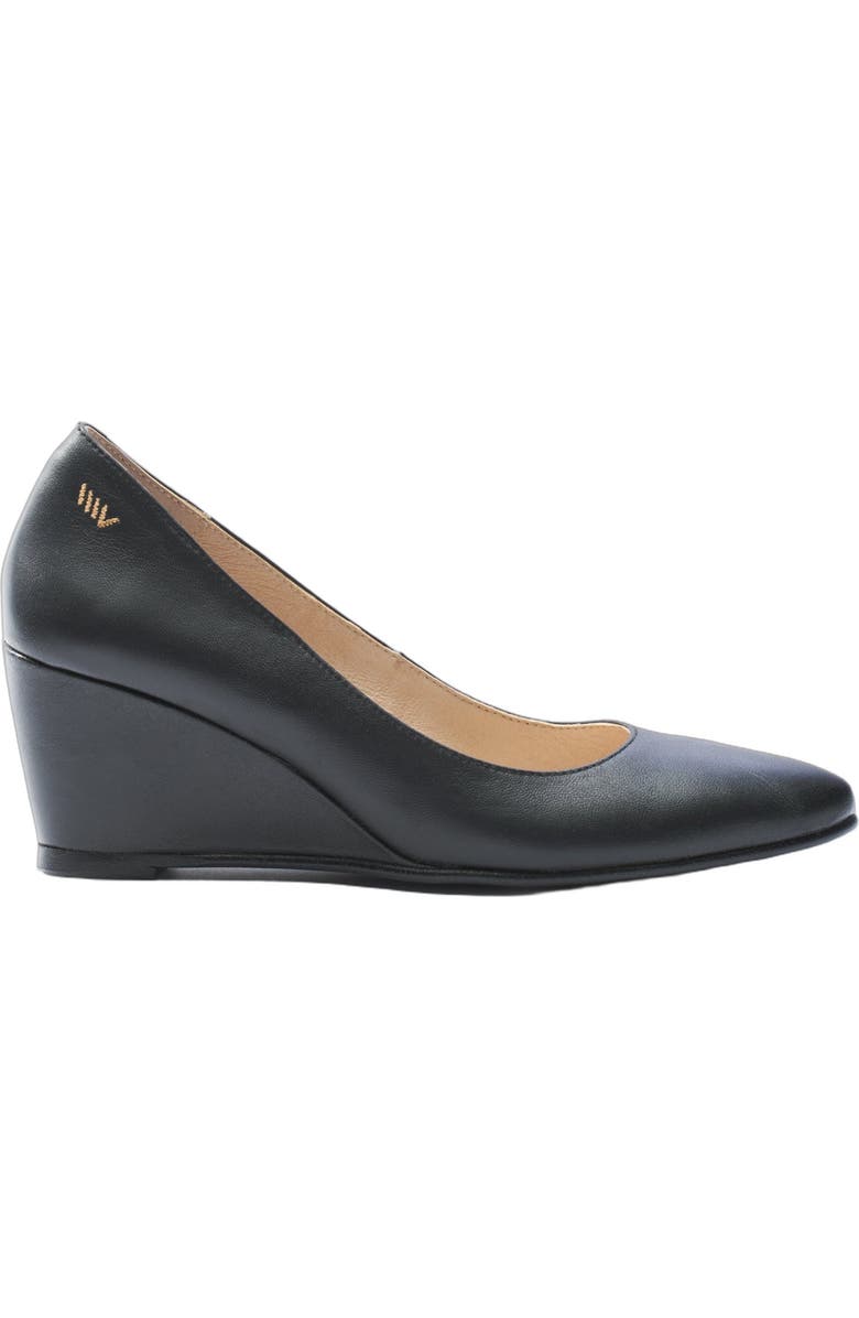 VISCATA Verona Leather Wedges, Main, color, Black