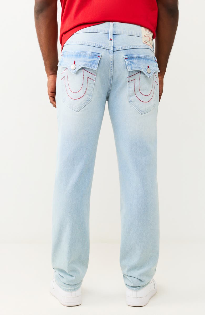 True Religion Geno Flap Embroidered Patch Jeans, Alternate, color, Light Journey