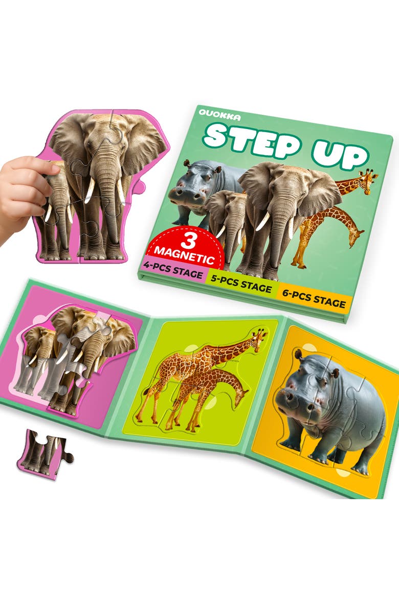 Step Up Magnetic Kids Puzzle Collection - Ocean, Safari & Wild Animals, Main, color, Safari1