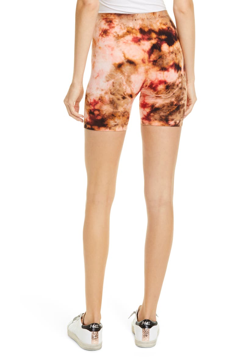 Milan Tie Dye Bike Shorts, Alternate, color, CHERRY CURRENT
