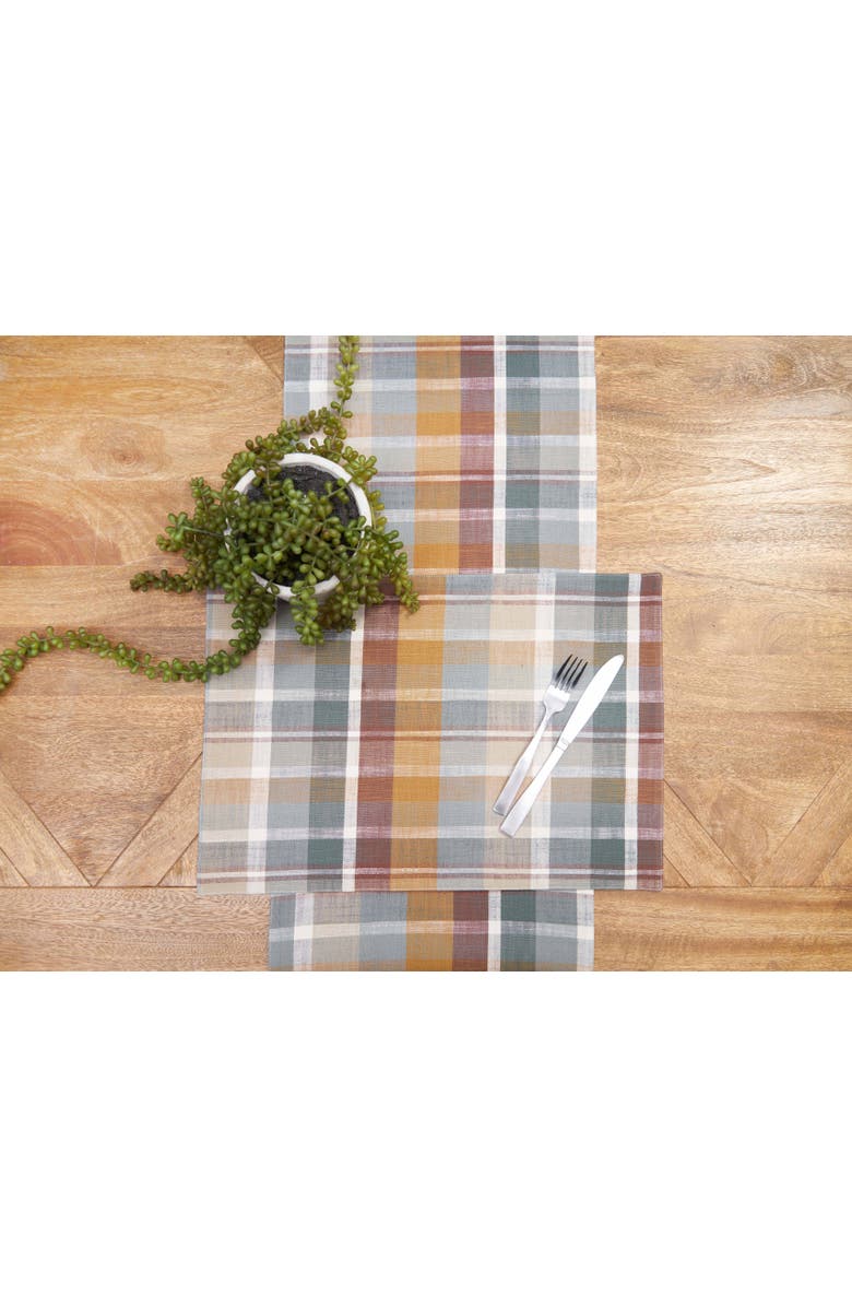 C&F Home Aspen Plaid 100% Cotton Table Runner 13" x 72", Alternate, color, Brown