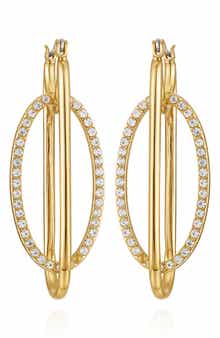 Vince Camuto Pavé Hoop Earrings
