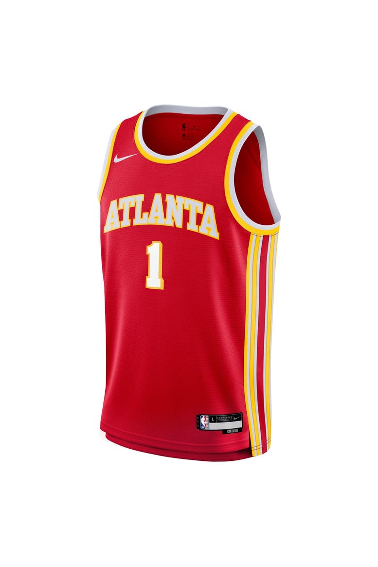 Youth Nike Jalen Johnson Red Atlanta Hawks Swingman Jersey - Icon Edition, Alternate, color, Red