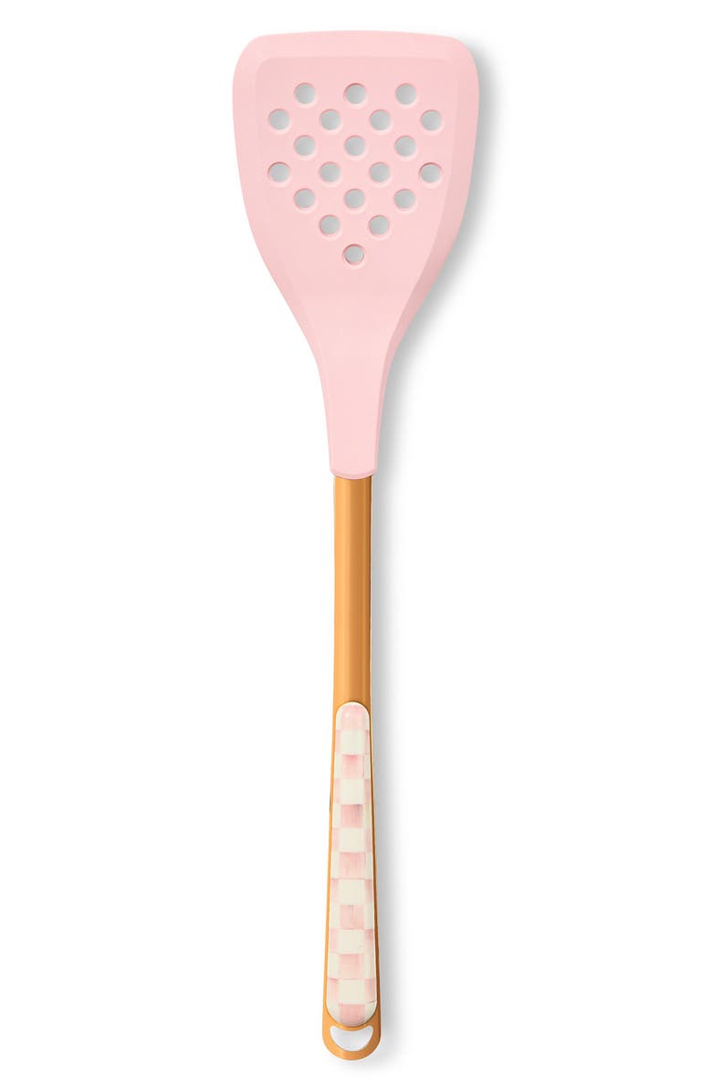 MACKENZIE CHILDS Rosy Check Slotted Spatula, Main, color, Rosy