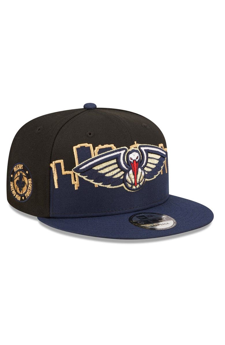 New Era Men's New Era Navy/Black New Orleans Pelicans 2022 Tip-Off 9FIFTY Snapback Hat, Main, color, 