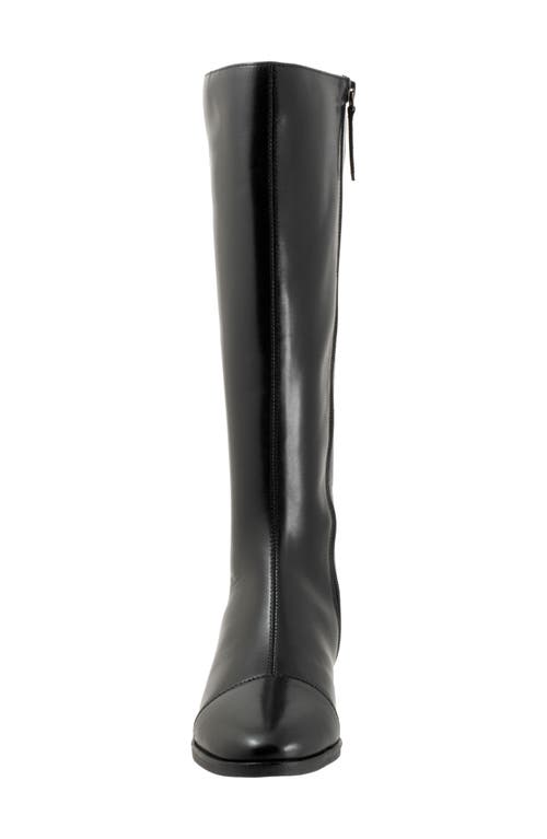 Trotters Alexis Cap Toe Knee High Boot In Black
