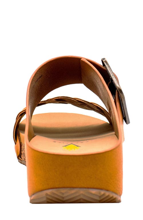 Volatile Morel Two-strap Wedge Sandal In Tan