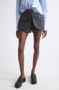 MONSE Jacket Front Tailored Wool Blend Shorts