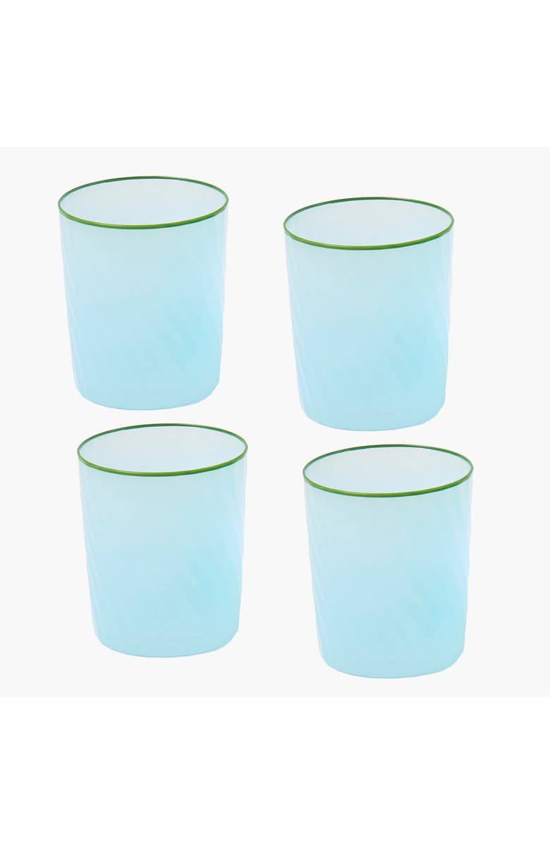 Mrs. Alice Swirl Water Glasses, Main, color, Blue