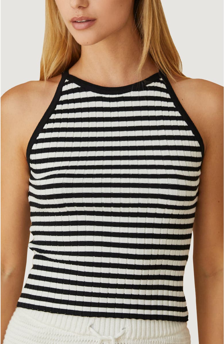 CRESCENT Stripe Halter Knit Top, Main, color, 