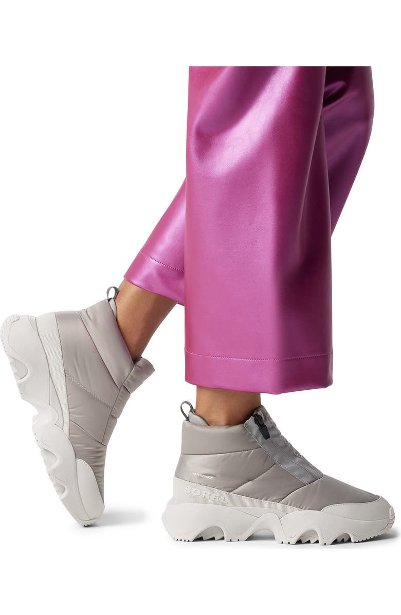 SOREL Kinetic Impact Waterproof Zip Bootie, Alternate, color, Chrome Grey/ Moonstone