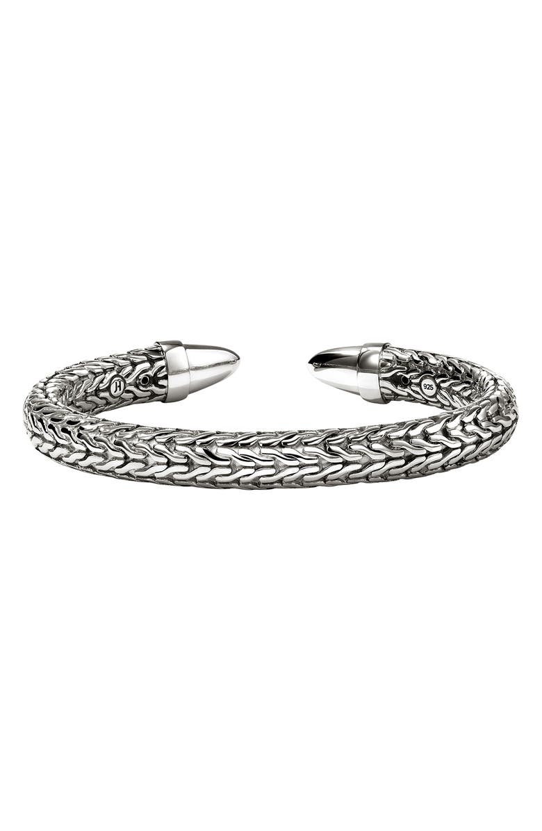 John Hardy Spear 50 Silver Cuff Bracelet, 8.9mm, Alternate, color, Silver