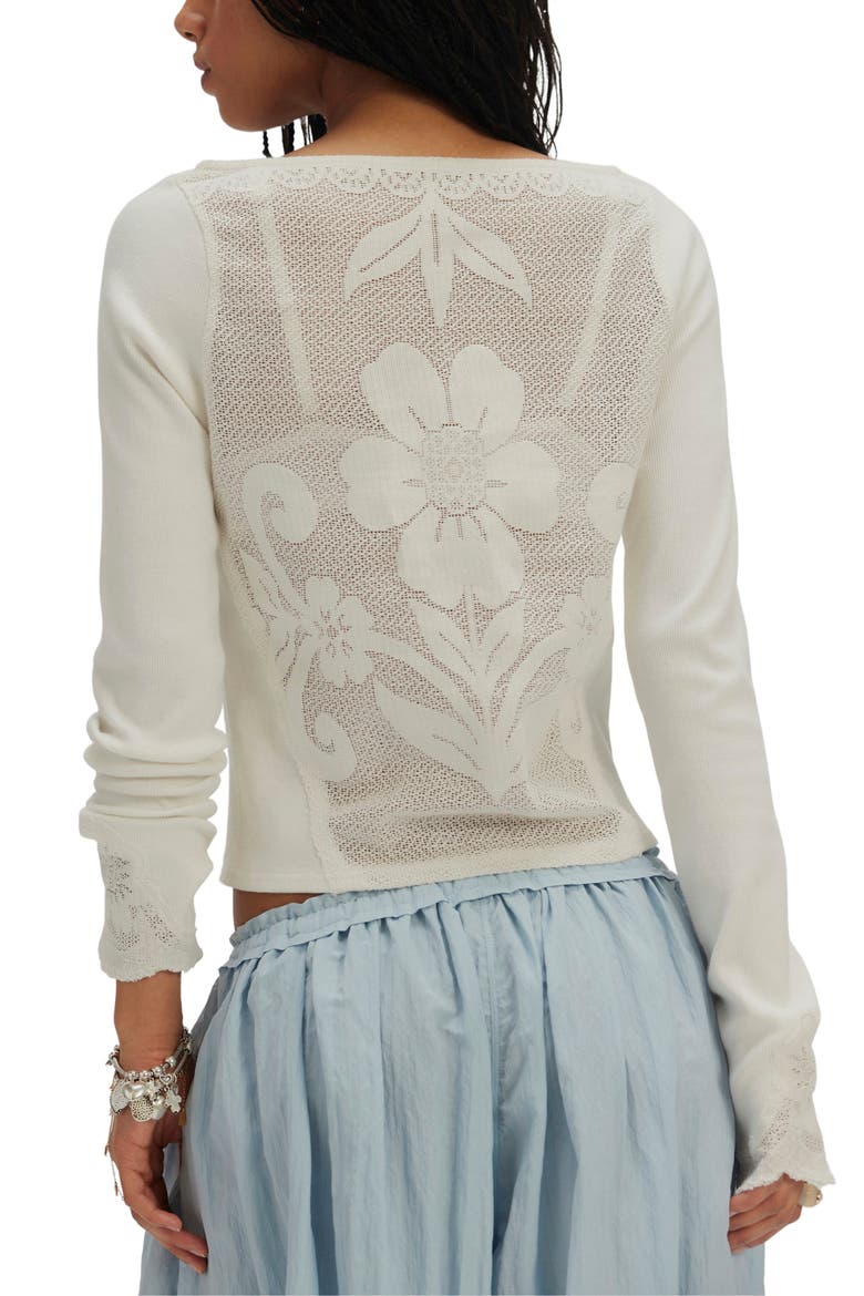Delilah Long Sleeve T-Shirt, Alternate, color, CLEAN IVORY