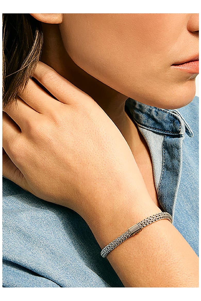 Icon Bracelet, 5mm, Alternate, color, SILVER