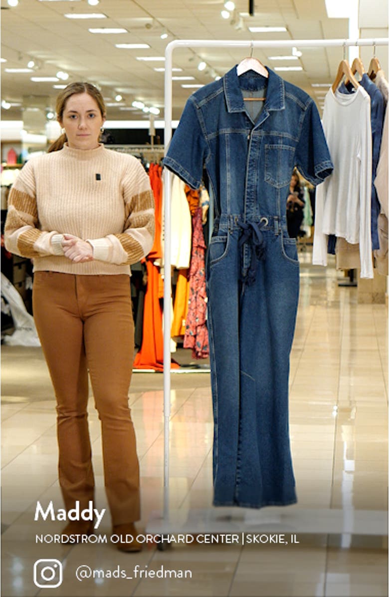 Edison Wide Leg Denim Jumpsuit, sales video thumbnail