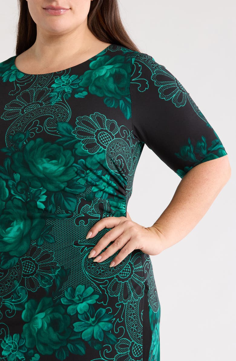 Connected Apparel Side Shirred Body-Con Dress, Alternate, color, 