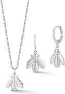 GLAZE JEWELRY Bee Pendant Necklace & Drop Earrings Set