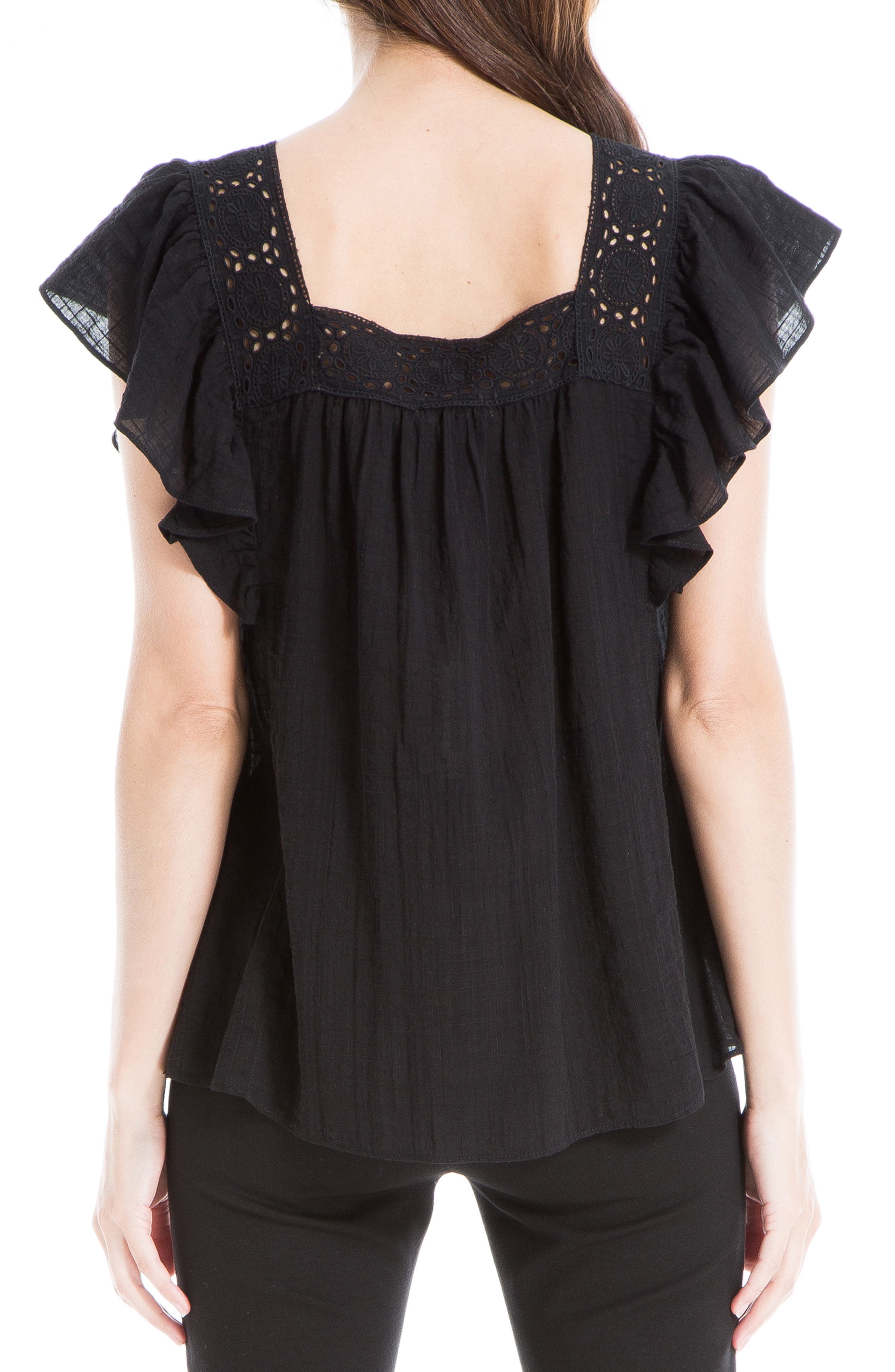 Flutter Sleeve Square Neck Blouse - image 2