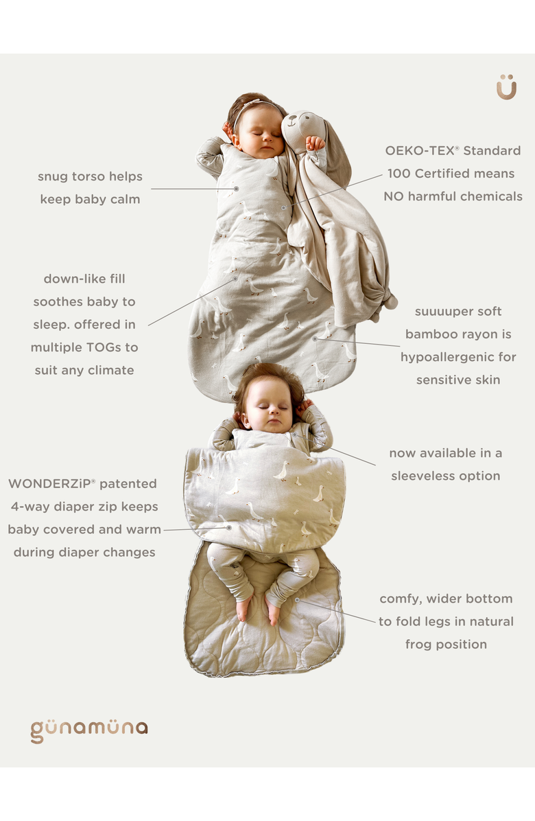 gunamuna Unisex Baby Transitional Swaddle Sleep Sack, Easy Diaper Changes, 2.5 TOG, Alternate, color, Woof