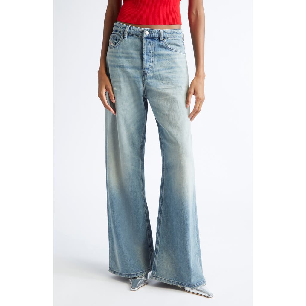 DIESEL® 1996 D-Sire Distressed Baggy Wide Leg Jeans in Denim  product