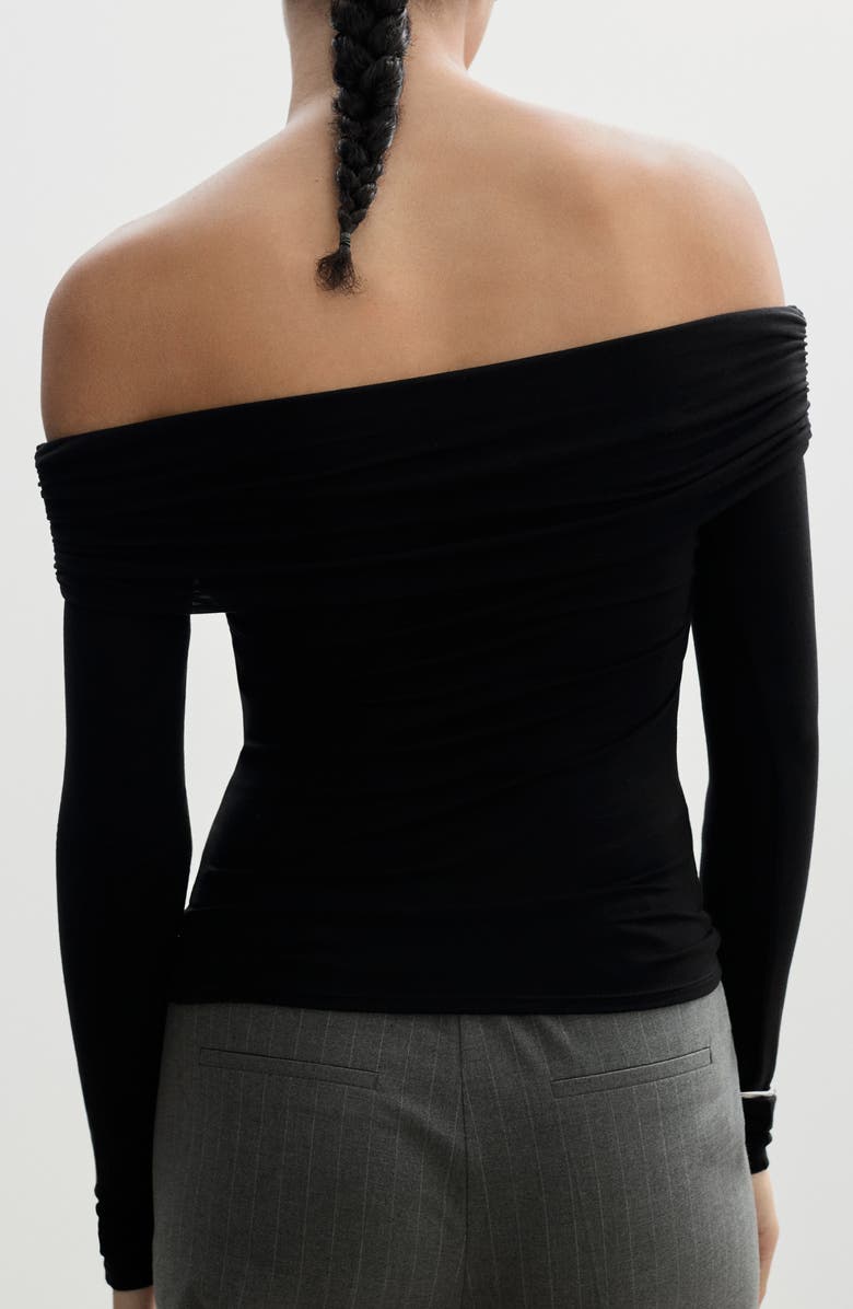 MANGO Off the Shoulder Long Sleeve T-Shirt, Alternate, color, 