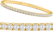 Bliss Diamond 2 - 10Ct TW Flexible Diamond Bangle Tennis Bracelet Lab Grown 14k Gold