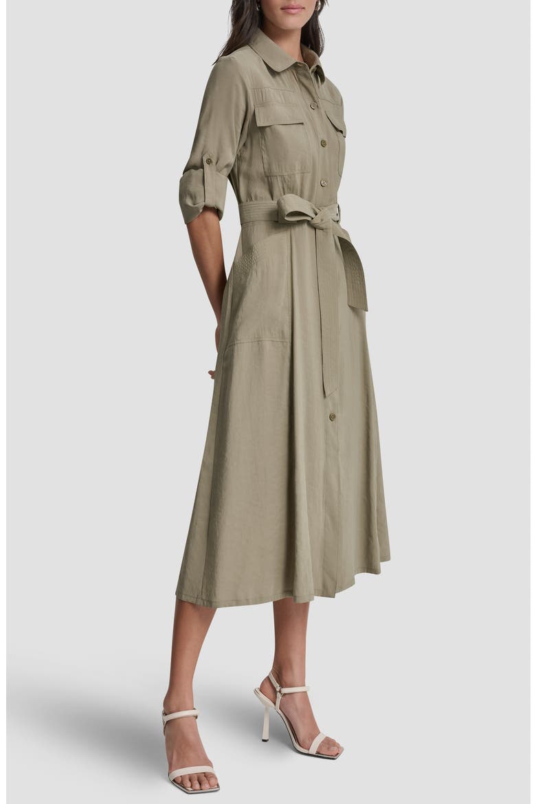 Fuji Long Sleeve Cargo Shirtdress, Alternate, color, LIGHT FATIGUE