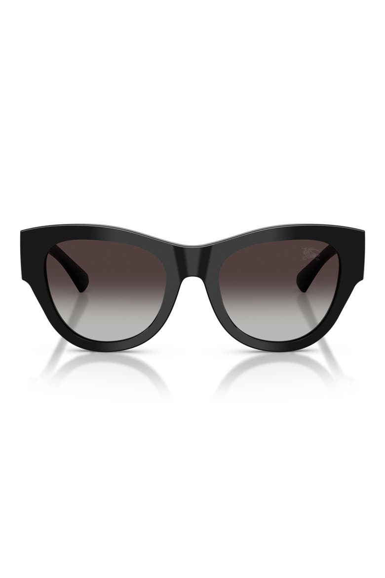 52mm Round Sunglasses, Main, color, BLACK / GREY GRADIENT